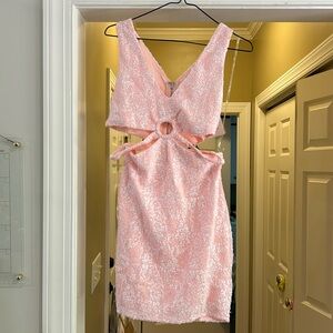 NWT Glimmer and Glitter Mini Dress Pink Medium